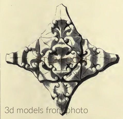 Розетки (ROSETTE_1483 -  | 3D model 3DSMAX / OBJ / STL) 3D модель для ЧПУ станка